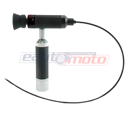 Endoscop model T TOPTUL JJAU0418, cablu 4 x 457 mm, alimentare CR123A 3V, mâner aluminiu, cutie depozitare din aluminiu
