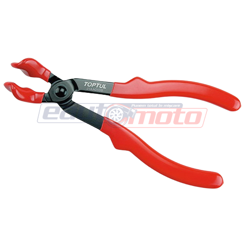 Cleste fise bujii TOPTUL JIAA0108, lungime 200 mm, falci curbate si cauciucate, manere izolate