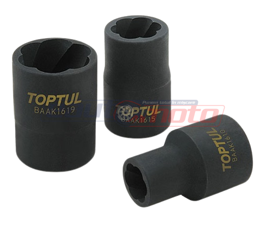 Cheie TOPTUL BAAK1613 tubulara extractoare suruburi, antrenor patrat 1/2 inch, deschidere cheie 13 mm, crom molibden