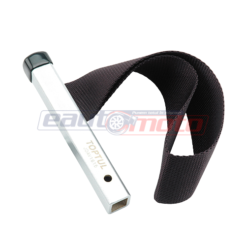 Curea TOPTUL JDAV1615 pentru filtru ulei, antrenor patrat 1/2 inch, diametru maxim 152 mm, material nylon