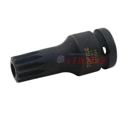 Cheie buson ulei TOPTUL JDBC1616, prindere patrat 1/2 inch, deschidere cheie M16H, lungime 60 mm, crom vanadiu pentru VW, Porsche, Audi