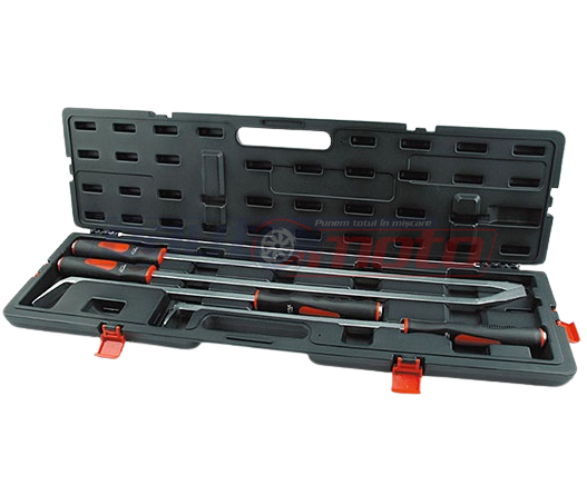 Trusa 4 leviere TOPTUL JGAI0401, varf drept si varf 30 grade - 914.4 mm, varf 75 grade si varf 90 grade - 635 mm, cu cutie depozitare