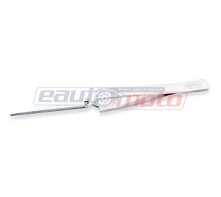 Penseta TOPTUL JJAV0112 cu varf drept, lungime 116 mm, din otel inoxidabil