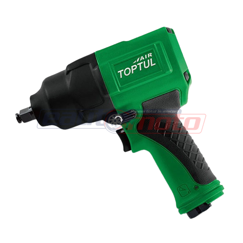 Pistol TOPTUL KAAJ1680, pneumatic cu impact, cuplu maxim 1085 Nm, antrenor pătrat 1/2 inch, cuplă aer 1/4 inch, presiune funcționare 6.2 bar