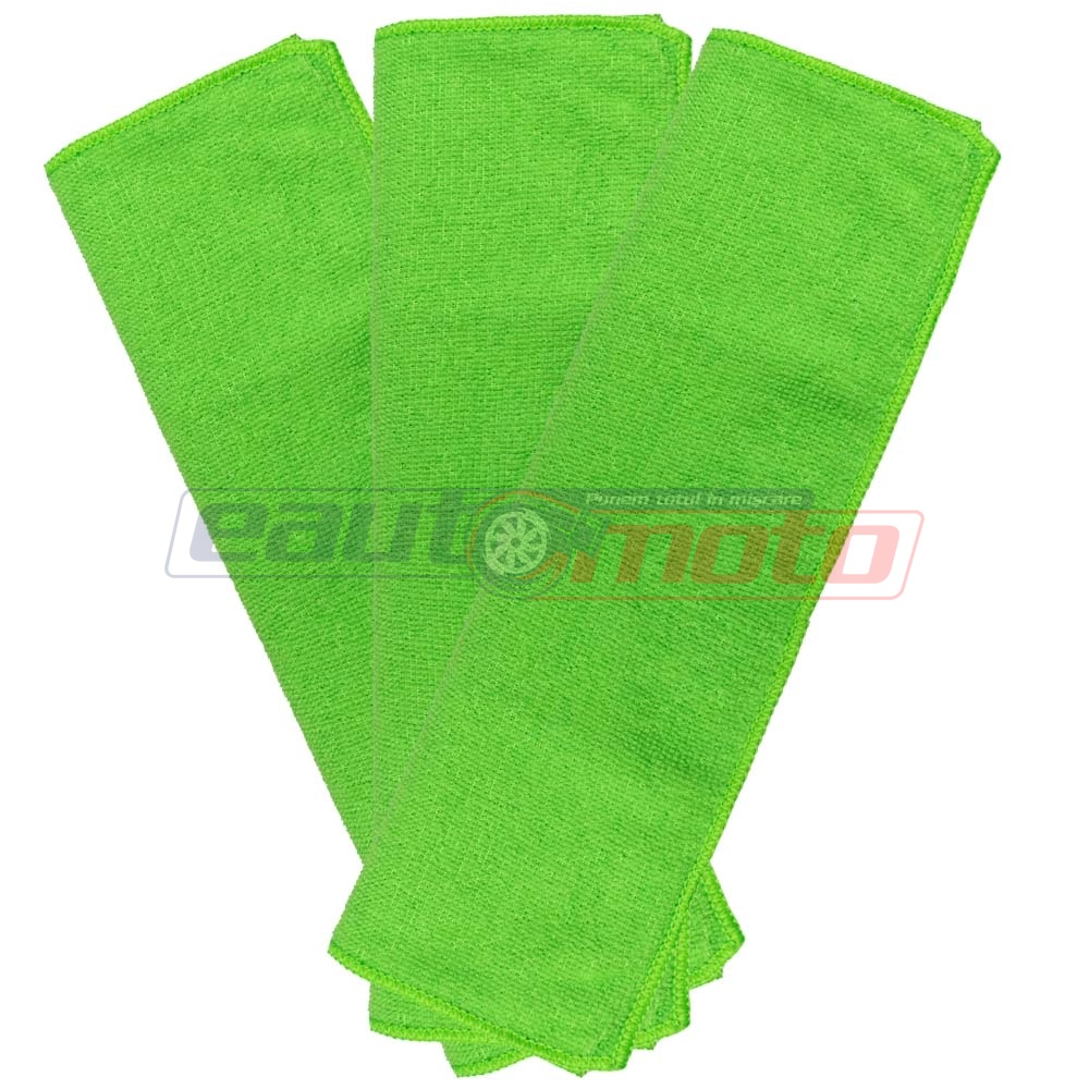 Set lavete microfibra JBM 53221, 36 x 36 cm, din poliester, albastru (3 bucăți)