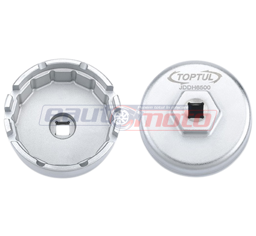 Cheie ulei pentru flitru TOPTUL JDDH6500, antrenor patrat 3/8 inch/ 27 mm, diametru 64.5 mm, 14 dinti pentru TOYOTA