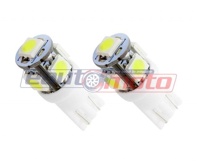 Set lumini LED poziție scuter, ATV SMD (set) - alb
