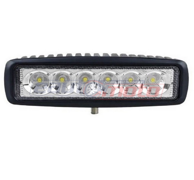 Proiector LED Offroad Auto 18W/12V-24V, 1320 Lumeni, Lungime 16 cm, Spot Beam 25 Grade