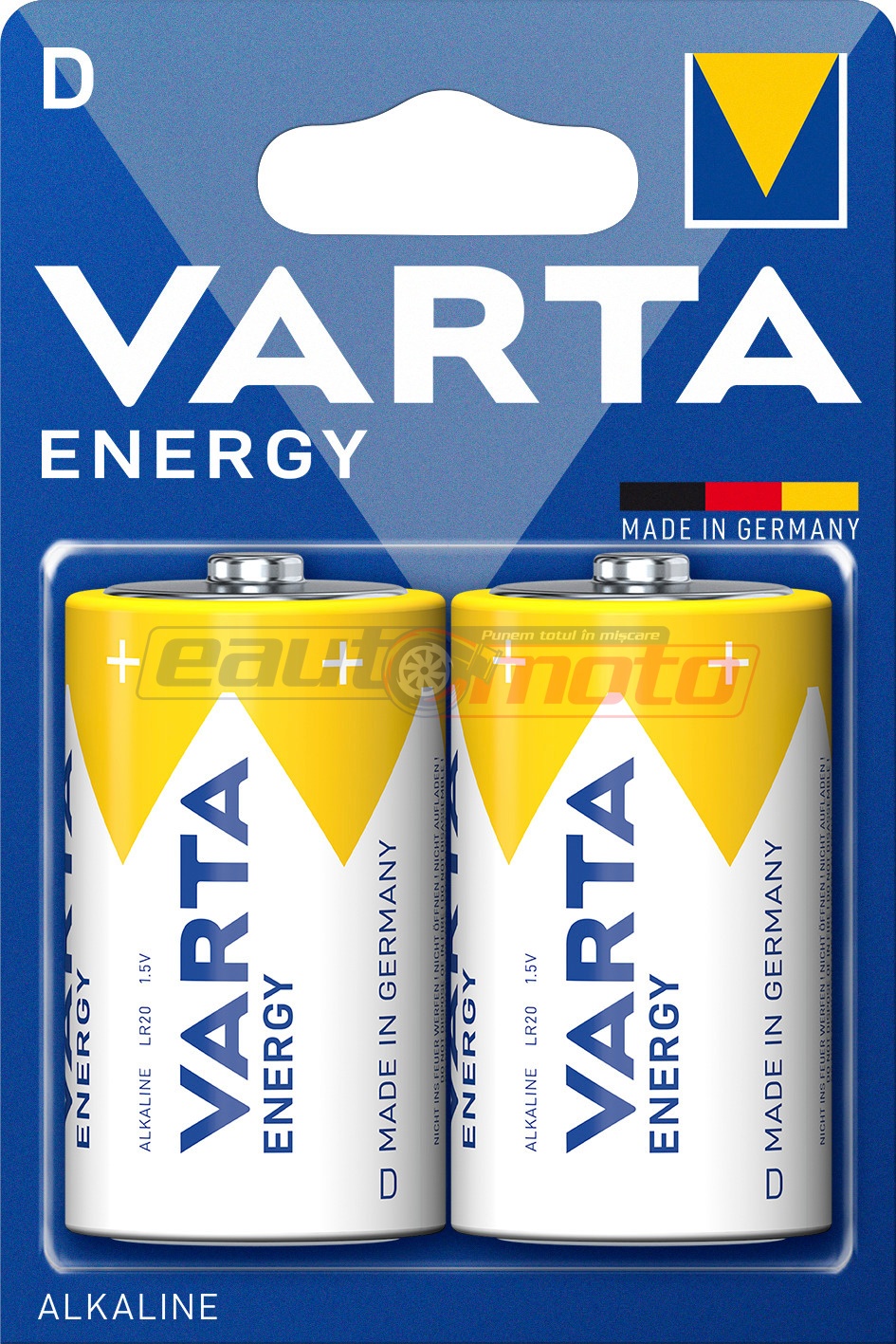 Baterie Varta Energy D 1.5V LR20 • Pachet de 2 bucăți