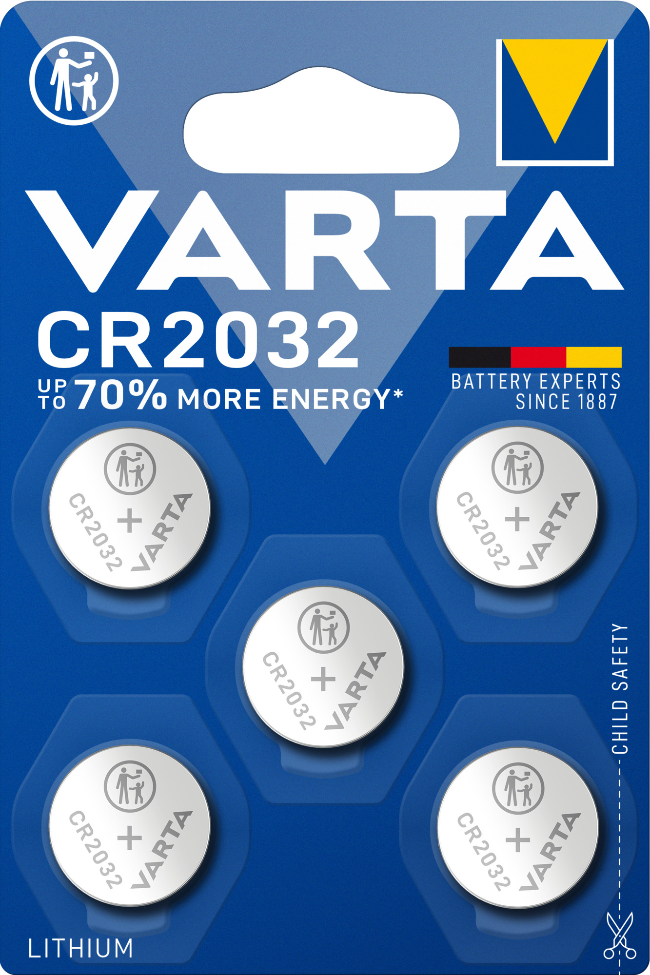 Baterie Varta CR2032 3V • Pachet 5 bucăți
