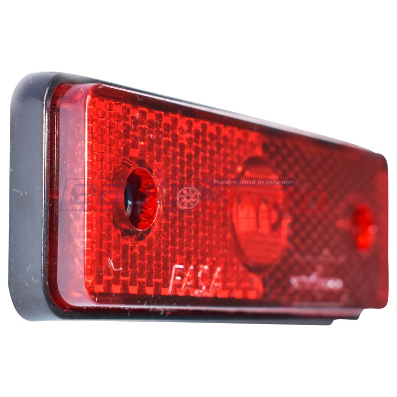 Lampa rosie laterala cu Led 12/24V