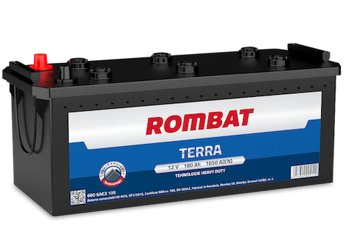 Baterie camion ROMBAT TERRA 6806AE3105, tensiune 12 V, capacitate 180 Ah, curent pornire 1050 A