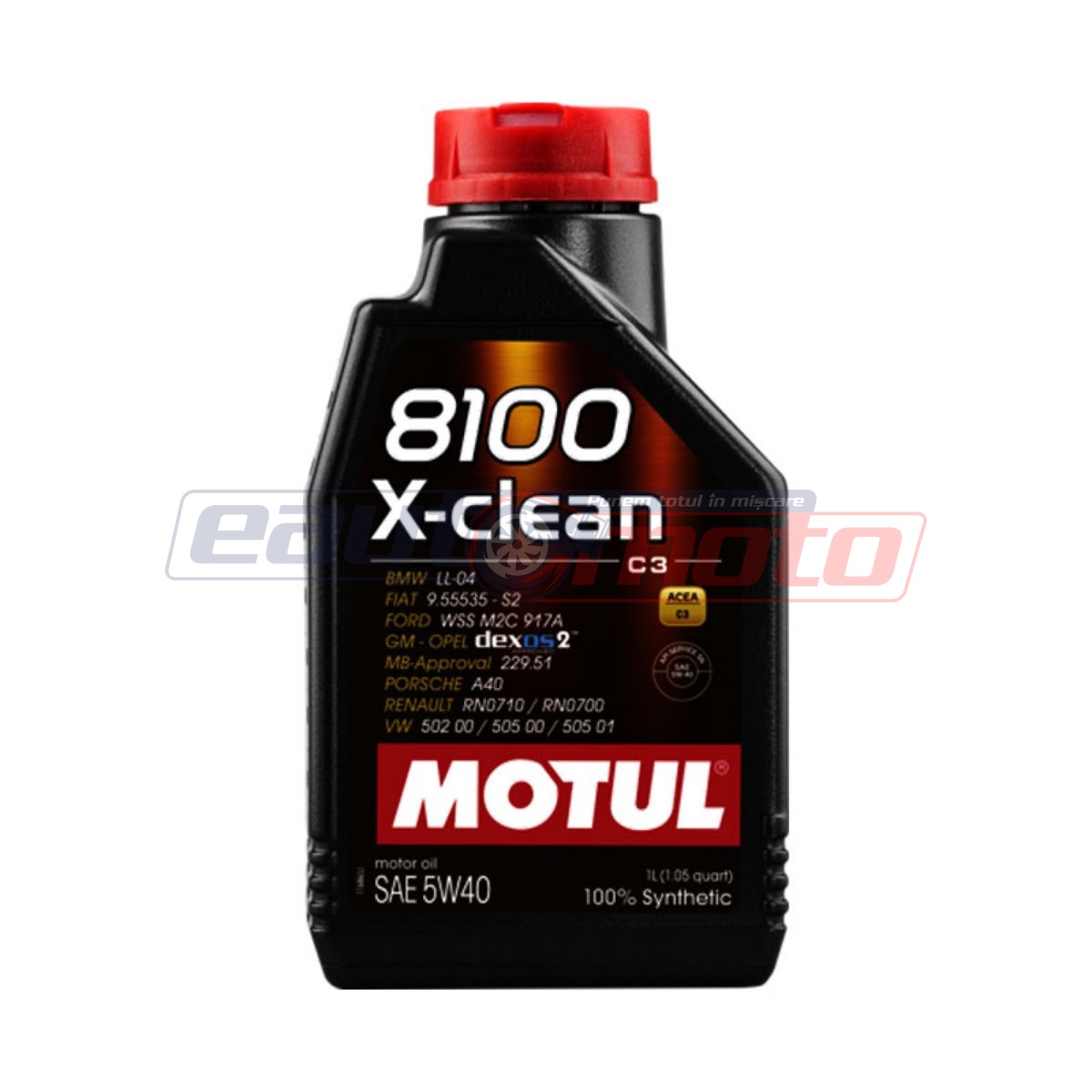 Ulei Motul 8100 X-Clean 5W40 1L pentru Fiat, BMW, OPEL, PORSCHE...