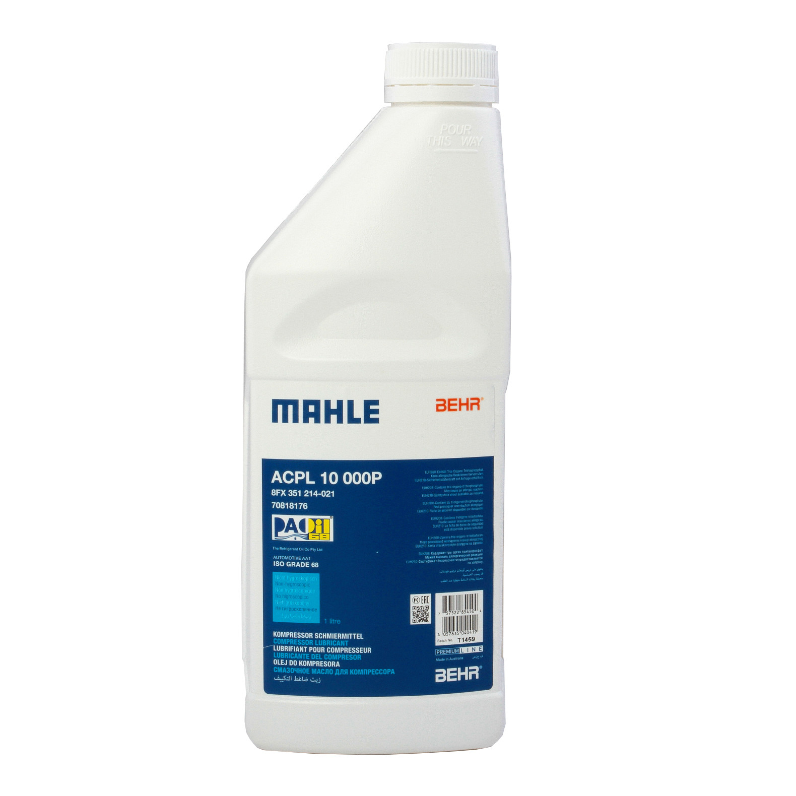 Ulei climatizare compresor Mahle PAO 68 1L