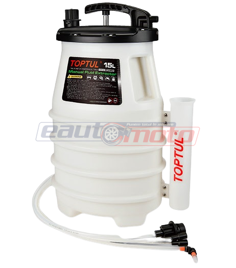 Extractor TOPTUL JJBZ0115 manual pentru fluide, capacitate 15 litri, temperatura suportată 1-100 Celsius