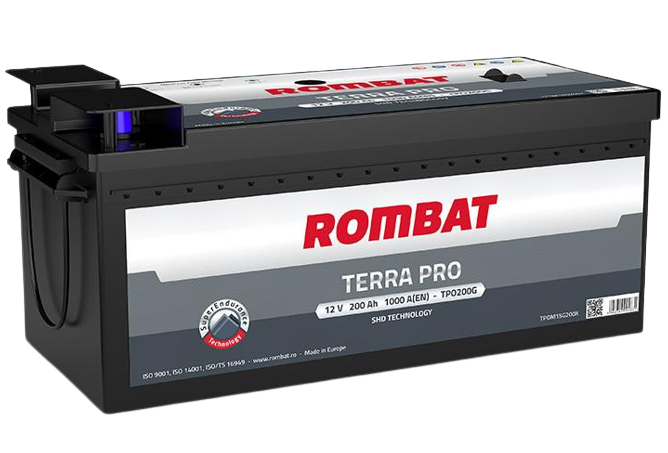 Baterie ROMBAT TERRA PRO 70059E3100 pentru camion, 200 Ah, 1000 A, 12 V, 514 x 218 x 219 mm