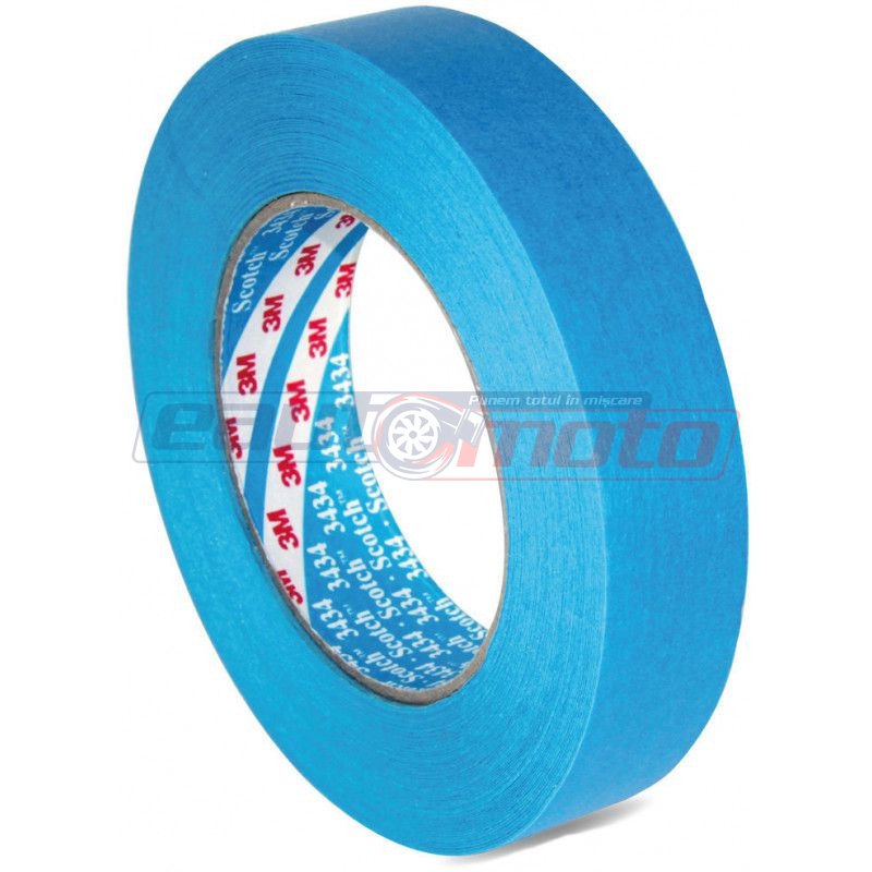 Banda Rezistenta La Apa High Performance Masking Tape 3434 18mmX50m 3M de Mascare
