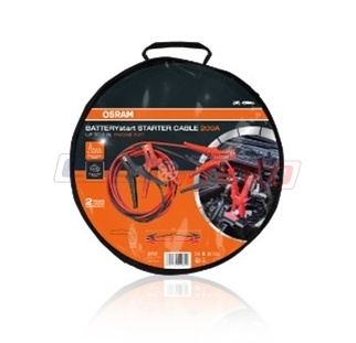 Set cabluri de curent, pornire auto, OSRAM OSC101, voltaj 6/12V, 200 A, lungime 3 metri, 8.5 mm, cleme tip crocodil izolate