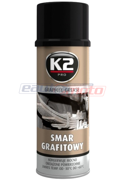 Spray K2 GRAPHITE GREASE W130 vaselină grafitată, 400 ml
