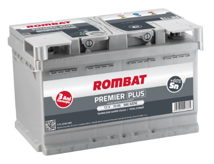 Baterie ROMBAT PREMIER PLUS auto 5702K90068, 70 Ah, 680 A, 12 V, 278 x 175 x 175 mm
