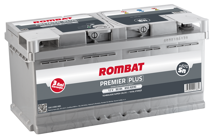 Baterie ROMBAT PREMIER PLUS 5902KB0085, 90 Ah, 850 A, 353 x 175 x 175 mm auto