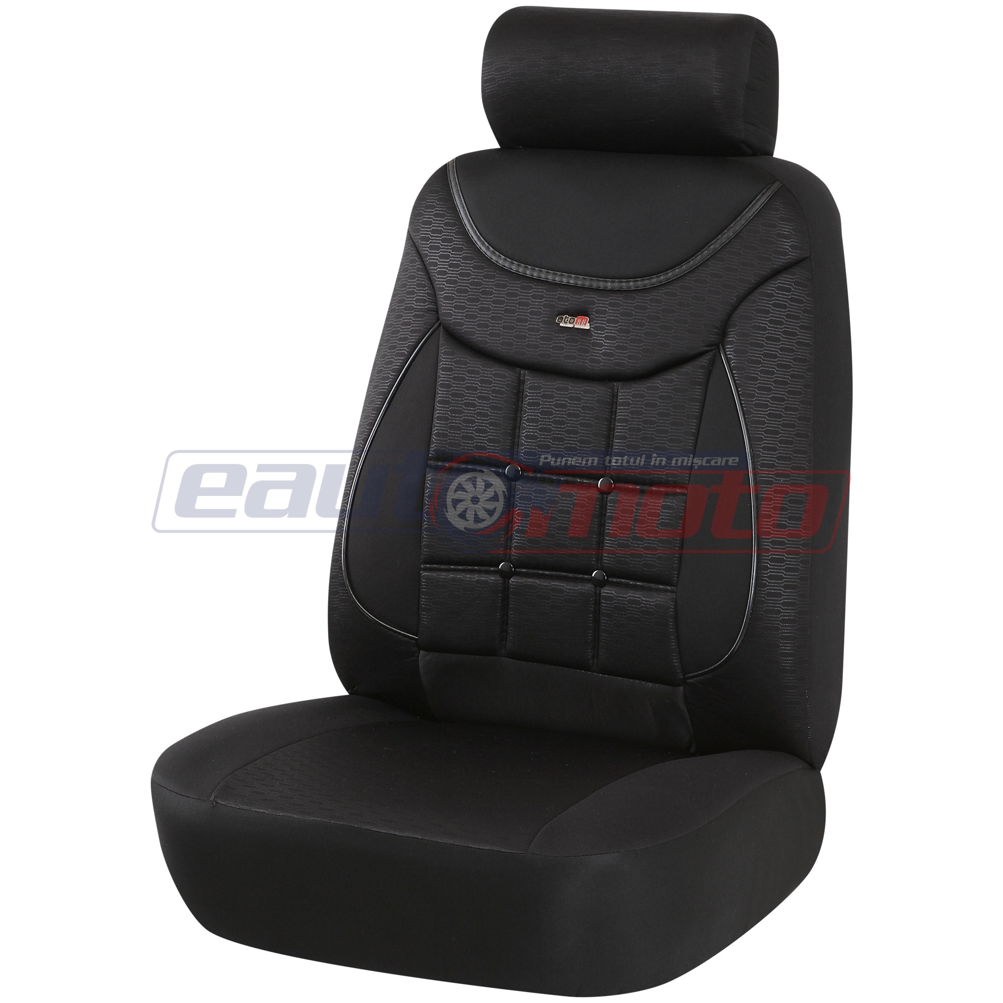 Huse scaun auto Silver Negru 606