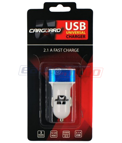 Incarcator auto bricheta CARGUARD UCC002V, 2100 mA, iesire 5V, 2 x USB