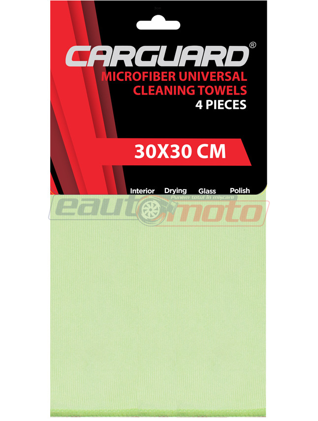 Set 4 lavete microfibra, model CARGUARD LMF002, dimensiune 30 x 30 cm