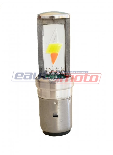 Bec 2 faze pentru far scuter, ATV, motocicletă (LED COB-RGB)