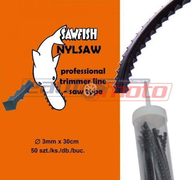 Fir pentru motocoasă/trimmer SAW LINE Ø 3,0mm x 30cm