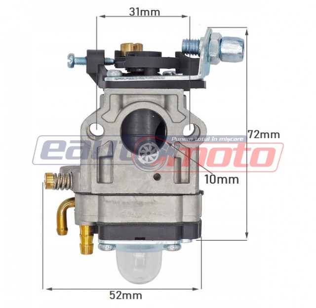 Carburator pentru motocoasă chinezescă int. 10mm Model Cal II
