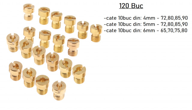 Set 120 de duze pentru carburatoare de motociclete