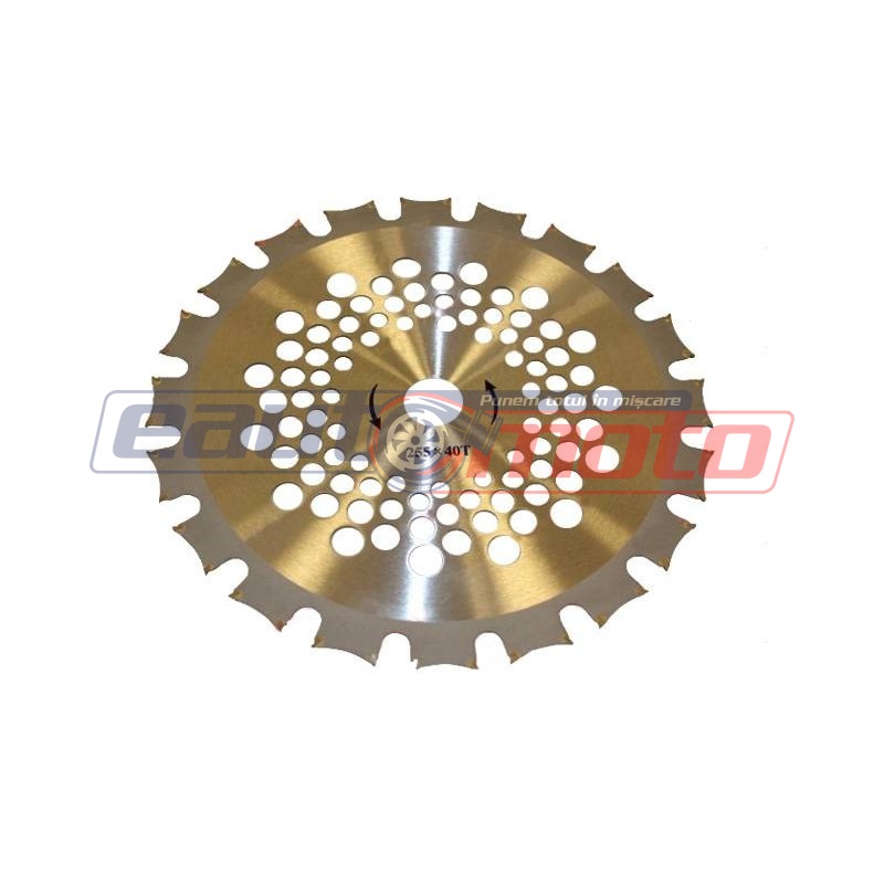 Disc tăietor motocoasă 255 x 40Tx 25.4mm NAKAMURA (dinți dubli)