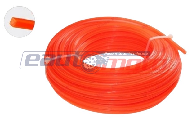 Fir trimmer / motocoasă 2.4mm x 15m (profil pătrat)