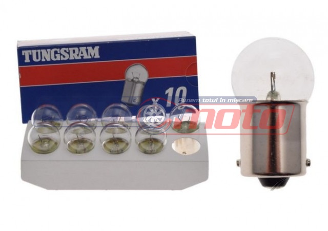 Set 10 becuri 12V 5W BA15S Tungsram