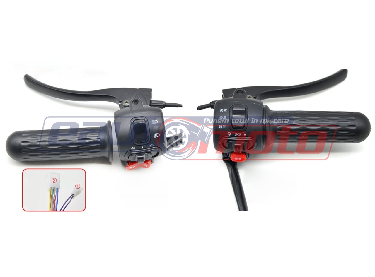 Acccelerație + comenzi lămpi scuter electric
