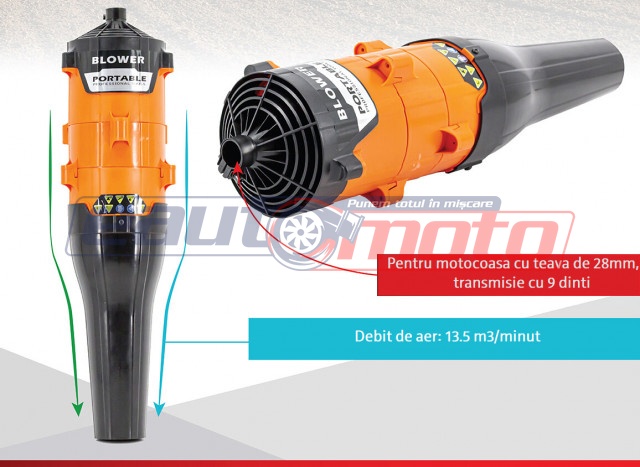 Accesoriu pentru motocoasă destinat suflării frunzelor (28mm-9 dinți)
