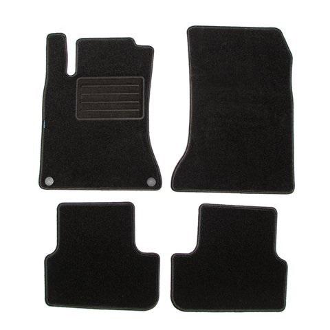 Set covorașe auto din mochetă PETEX Rex, grafit, compatibile cu Mercedes Benz W264, W176, C117, X156, X117