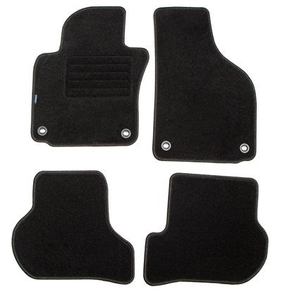 Set covorase auto din mocheta PETEX 112148902PX, model REX, culoare grafit, compatibil cu Skoda Octavia II 1Z5, anii 2004-2007