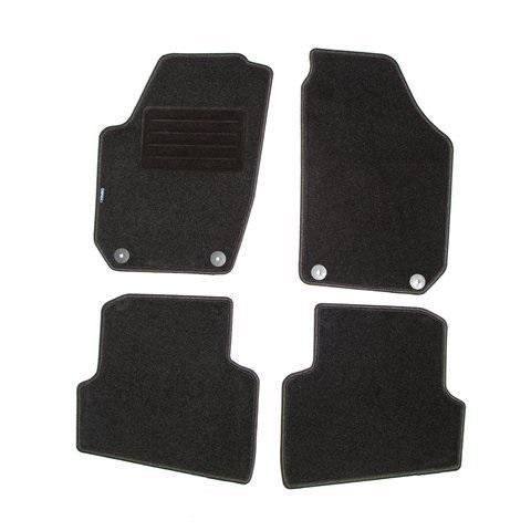 Set covorase auto din mocheta PETEX Rex, model 112248402PX, culoare grafit, compatibil cu Skoda Fabia II.