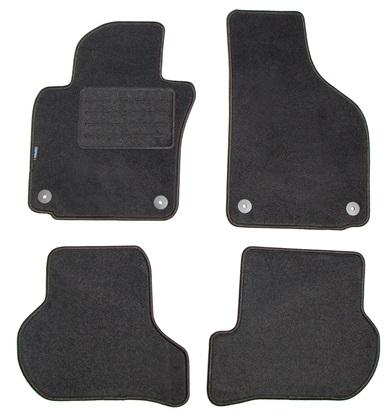 Set covorașe auto din mochetă PETEX model REX, culoare grafit, compatibil cu Skoda Octavia II (1Z5), 2008-01.2013