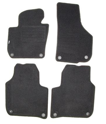 Set covorașe auto din mochetă PETEX model REX, culoare grafit, compatibil cu Skoda Superb II 3T4, 3T5, cod 112248702PX.