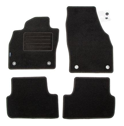 Set 4 covorașe auto din mochetă PETEX REX, grafit, compatibile cu Seat Ibiza IV