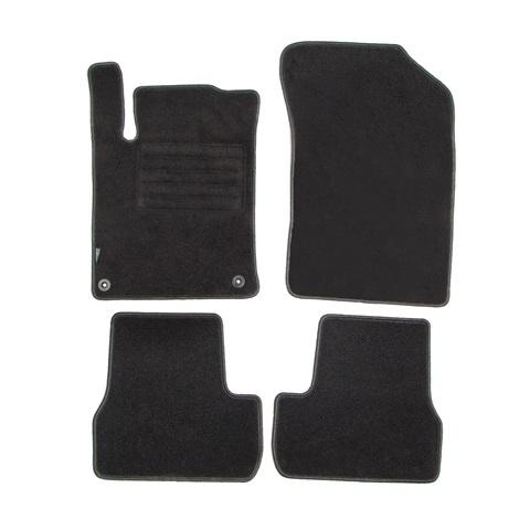Set covorașe auto din mochetă PETEX REX, culoare grafit, potrivit pentru Citroen C3 II (2009-2016) și Citroen DS3