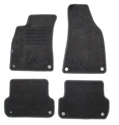 Set covorașe auto din mochetă PETEX, model REX, culoare grafit, compatibil Audi A4, 2000-10.2007