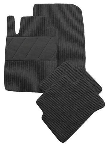 Set 4 covorașe auto tip mochetă PETEX model REX, culoare grafit, compatibile cu Opel Zafira B A05, 2005-2015