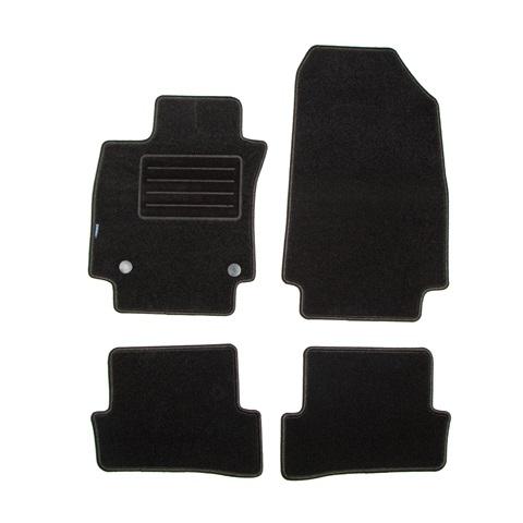 Set covorașe auto din mochetă PETEX 112646402PX, model REX, culoare grafit, compatibile cu Renault Clio IV, 2012-