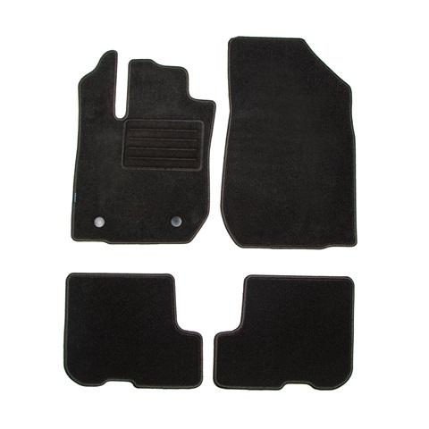Set covorașe auto din mochetă PETEX 112646602PX, model REX, culoare grafit, compatibile cu Dacia Sandero II și Sandero Stepway II, 2012-