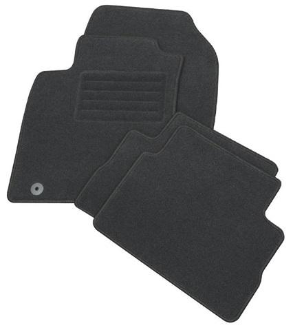 Set covorașe auto tip mochetă PETEX, model REX, culoare grafit, compatibile cu Volkswagen Polo 9N (08.2001-05.2009), cu puncte de fixare tip capse.