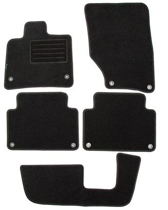 Set 5 covorașe auto din mochetă PETEX, model REX, culoare grafit, compatibile cu AUDI Q7 4L (05.2006-05.2015)